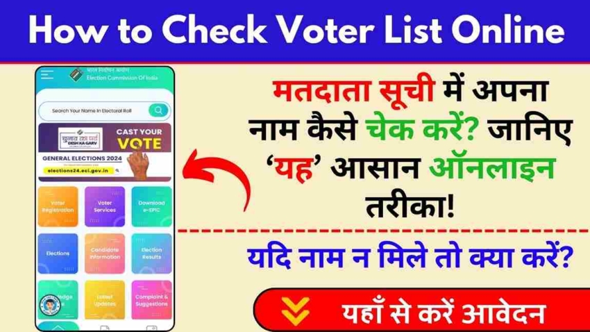 मतदाता सूची में अपना नाम कैसे चेक करें, (How to check voter list online)