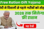 Free Ration Gift Yojana 2024, प्रधानमंत्री ने दिवाली से पहले गरीबों को तोहफा 2028 तक मिलेगा फ्री राशन